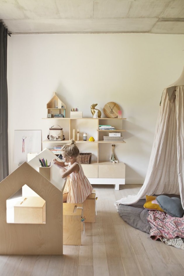 birch plywood and pine in kids rooms | Room to Bloom