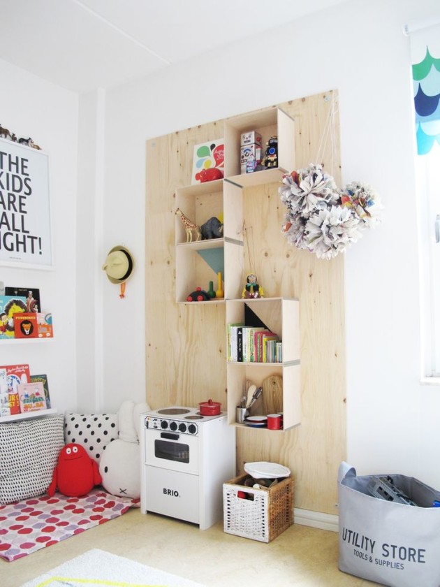 birch plywood and pine in kids rooms | Room to Bloom